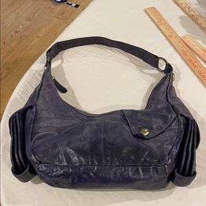 Practical Latino Purple Leather Shoulder Bag